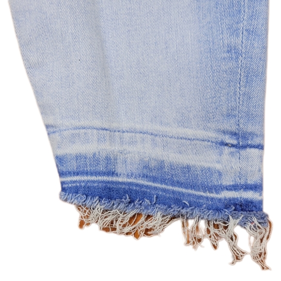 Tommy Hilfiger Denim White Washed Distressed Slim Jeans with Raw Hem Size 8 - Picture 5 of 11